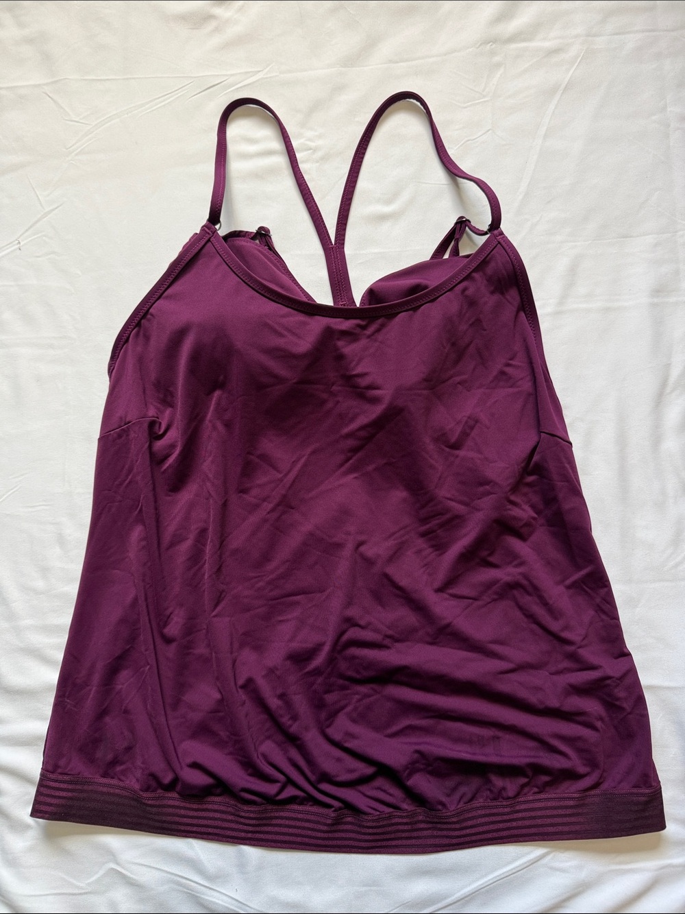 Athleta purple cross back swim tank